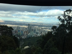 Skyscrapers of Bogotá from the tram up to Monserrate